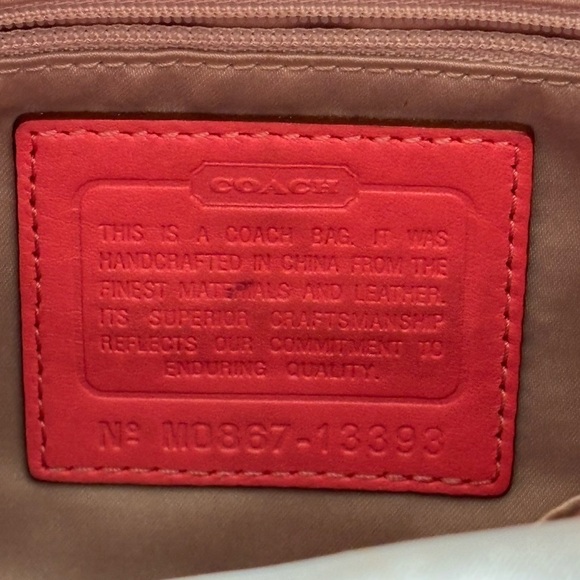 Coach Khaki/Coral Bonnie Crossbody Bag - Picture 5 of 5
